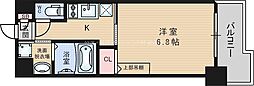ミリアン四天王寺夕陽ヶ丘2 1Kの間取図画像