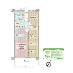 Ｎ−ｓｔａｇｅ船堀 4階3LDKの間取り