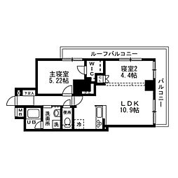 JR山手線 大塚駅 徒歩5分の賃貸マンション 11階2LDKの間取り