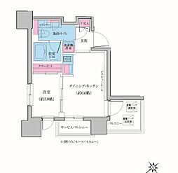 クレヴィアリグゼ雪が谷大塚 6階1DKの間取り