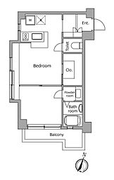 レジディア代々木2 1LDKの間取図画像