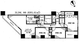 レジディア日本橋馬喰町 3LDKの間取図画像