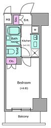 レジディア木場 1Kの間取図画像