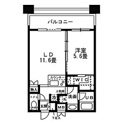 レジディア錦糸町 1LDKの間取図画像