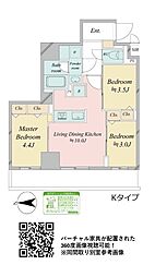 ドゥーエ王子神谷 3LDKの間取図画像