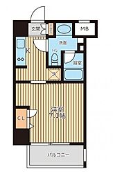 レジディア新横浜 1Kの間取図画像