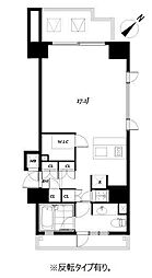 RESIDIA品川 ワンルームの間取図画像