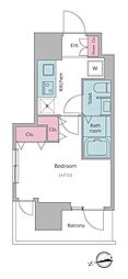 レジディア大森2 1Kの間取図画像