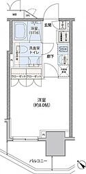 レジディア文京小石川2 1Kの間取図画像