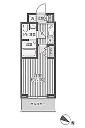 レジディア蒲田 1Kの間取図画像