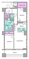 レジディア日本橋馬喰町 1SLDKの間取図画像