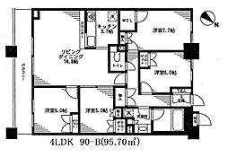 レジディア日本橋馬喰町 4LDKの間取図画像