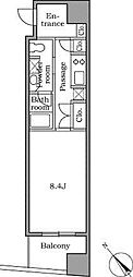 レジディア恵比寿2 1Kの間取図画像