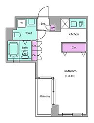 レジディア南雪谷 ワンルームの間取図画像