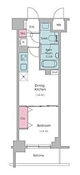 クレヴィアリグゼ西巣鴨 1DKの間取図画像