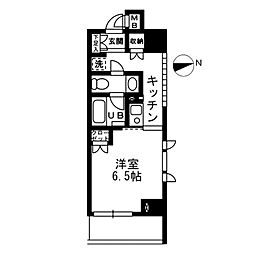 ウィスティリア高津 1Kの間取図画像