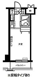 アバクス立川A棟 ワンルームの間取図画像