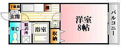 コンフォート和泉 1Kの間取図画像