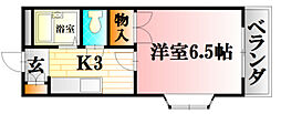 ソギモトビル 1Kの間取図画像
