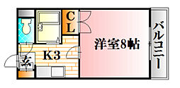 第2山口ビル 1Kの間取図画像