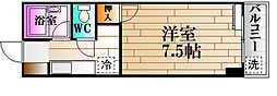 大下ビル 1Kの間取図画像