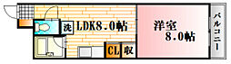 ベータビル 1LDKの間取図画像