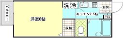 コーポスズキ 1Kの間取図画像