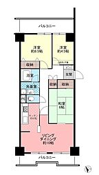 クリオ湘南・追浜サニークレスト 3LDKの間取図画像