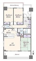 ベルメゾン沼津御幸町 3LDKの間取図画像