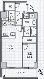 シーズンフラッツ本所吾妻橋 7階1LDKの間取り