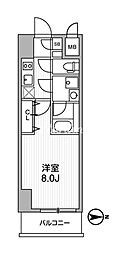 ルニック新御徒町I（LUNIQ新御徒町1） 10階1Kの間取り