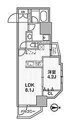ルニック新御徒町I（LUNIQ新御徒町1） 2階1LDKの間取り