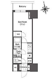 コンフォリア東上野 10階1Kの間取り