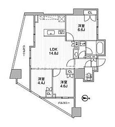 nido蔵前アベニュー 3LDKの間取図画像