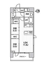 SEASONFLATS蔵前 2LDKの間取図画像