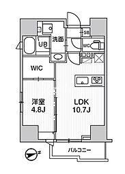 SEASONFLATS蔵前PARKFRONT 1LDKの間取図画像