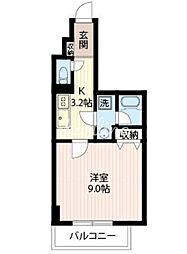 エスティメゾン秋葉原 1Kの間取図画像