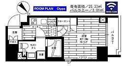 ステージファースト蔵前アジールコート 1Kの間取図画像
