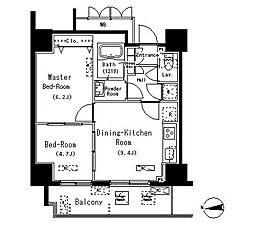 ParkAxis元浅草STAGE 2DKの間取図画像