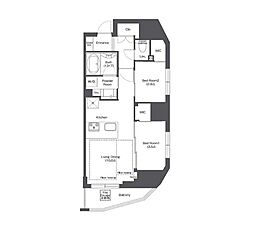 COMFORIA新御徒町 2LDKの間取図画像
