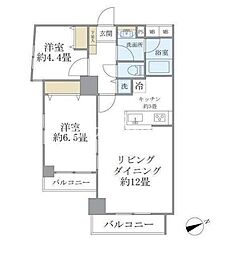 KDXレジデンス秋葉原 2LDKの間取図画像