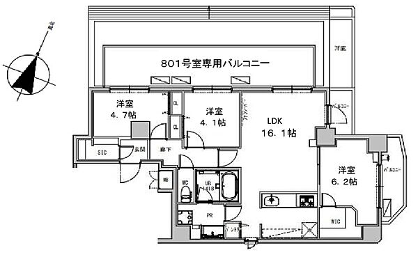 同じ建物の物件間取り写真 - ID:213101029700