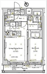 アークマーク東大井（ARKMARK東大井） 4階1LDKの間取り