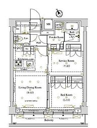 アークマーク東大井（ARKMARK東大井） 5階1SLDKの間取り