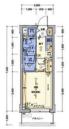 ブライズ品川大井ＤＵＥ 5階1Kの間取り