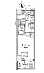 グラシア大森（GLACIER大森） 2階1Kの間取り