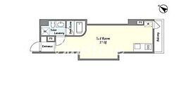 グリディエ（Ｇｒｉｄｉｅ） 414 4階ワンルームの間取り