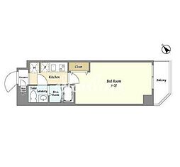 アルファコート東六郷 3階1Kの間取り