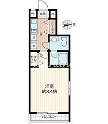 ウェルスクエアイズム大森西 3階1Kの間取り