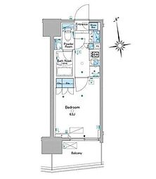 ルフォンプログレ品川大井 9階1Kの間取り